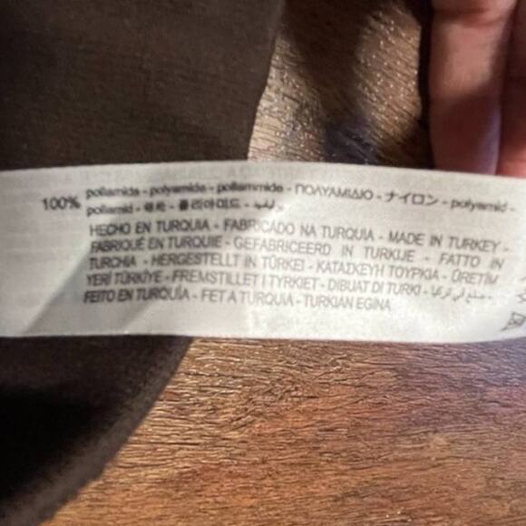 NWT ZARA High Rise Flared Leg Rib Knit Pants in Chocolate brown SZ L - Picture 9 of 11